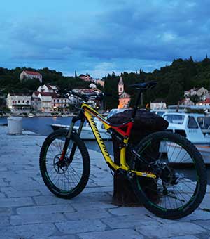 Island Korčula bike routes with elevation profile