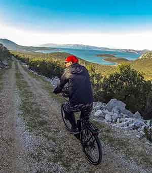 Pelješac hike-bike routes with elevation profile